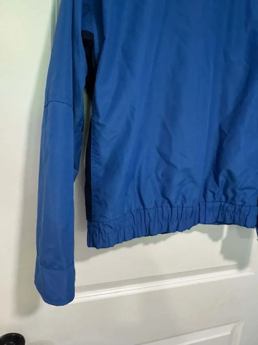 Vintage Columbia Youth Blue Hooded Rain Shell Jacket Gorpcore Size Large